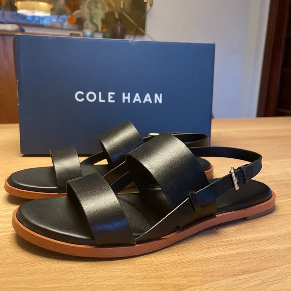 Cole Haan Flynn Flat Sandal, Black US 7 - Picture 3 of 8